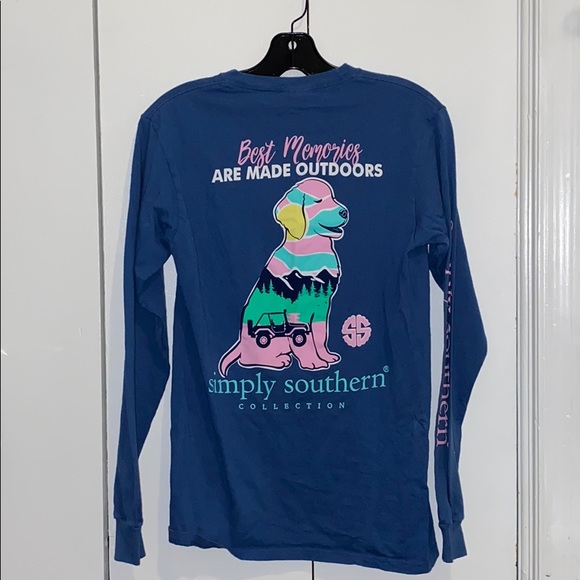 Simply southern navy long sleeve shirt - Picture 2 of 6